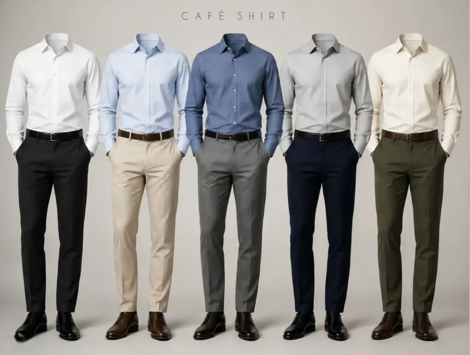 ست پیراهن و شلوار تابستانی مردانه با رنگ‌های روشن CafeShirt